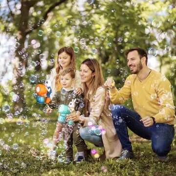 Fun Rabbit Bubble Guns for Kids - 2 Pack with Solutions