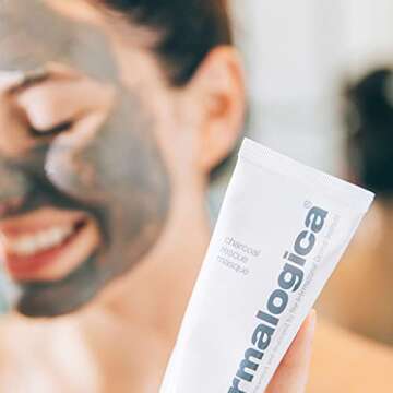 Dermalogica Charcoal Rescue Masque (2.5 Fl Oz) Face Mask with Tea Tree Oil and Witch Hazel - Brightens and Detoxifies for Visibly Revitalized Skin