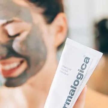 Dermalogica Charcoal Rescue Masque (2.5 Fl Oz) Face Mask with Tea Tree Oil and Witch Hazel - Brightens and Detoxifies for Visibly Revitalized Skin