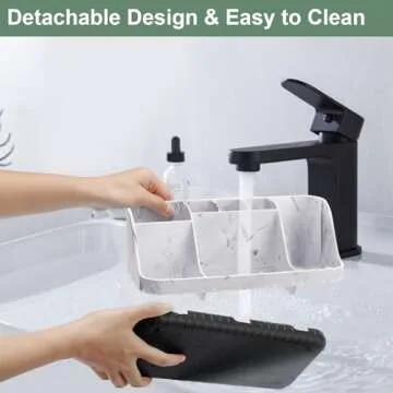GFWARE Marble Bathroom Organizer for Electric Toothbrush & More