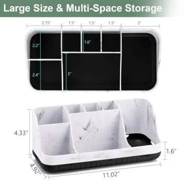GFWARE Marble Bathroom Organizer for Electric Toothbrush & More