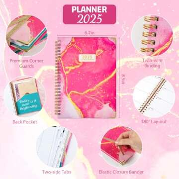 GNILLKO 2025 Planner with Colorful Accessories for Organization