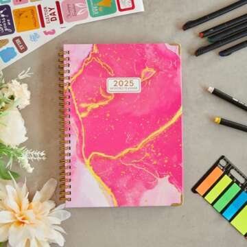 GNILLKO 2025 Planner with Colorful Accessories for Organization