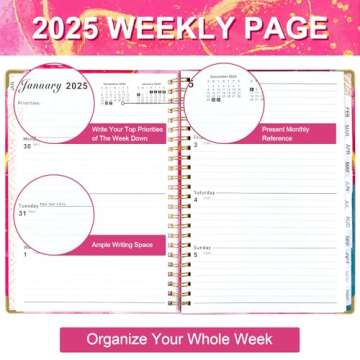 GNILLKO 2025 Planner with Colorful Accessories for Organization