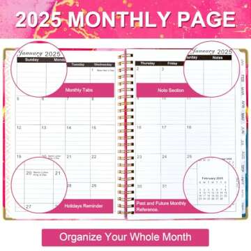 GNILLKO 2025 Planner with Colorful Accessories for Organization