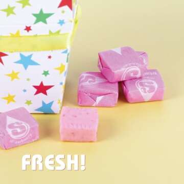 Chewy Fruit Candy - Individually Wrapped 1.5LB Assorted Fruit Flavors Made with Real Juice - Gluten-Free Treat for Valentine’s Day, Easter, Snacking & Sharing, Parties & More (Strawberry)