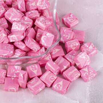 Chewy Fruit Candy - Individually Wrapped 1.5LB Assorted Fruit Flavors Made with Real Juice - Gluten-Free Treat for Valentine’s Day, Easter, Snacking & Sharing, Parties & More (Strawberry)