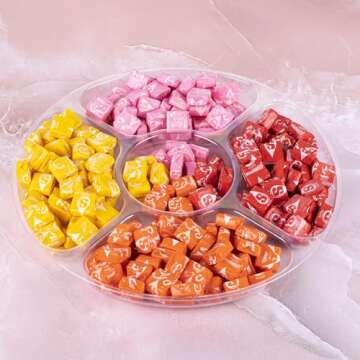 Chewy Fruit Candy - Individually Wrapped 1.5LB Assorted Fruit Flavors Made with Real Juice - Gluten-Free Treat for Valentine’s Day, Easter, Snacking & Sharing, Parties & More (Strawberry)