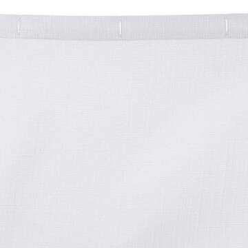 Amazon Basics Linen Style Bathroom Shower Curtain, 72" x 72", Bright White, 11.42" L x 9.45" W