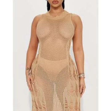 Stylish Bsubseach Beach Cover Up for Women Khaki