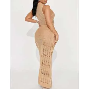 Stylish Bsubseach Beach Cover Up for Women Khaki