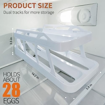 TUSGENK Automatic Rolling Egg Organizer for Fridge