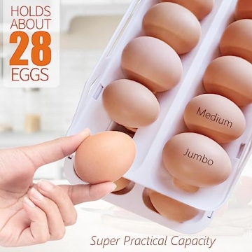 TUSGENK Automatic Rolling Egg Organizer for Fridge