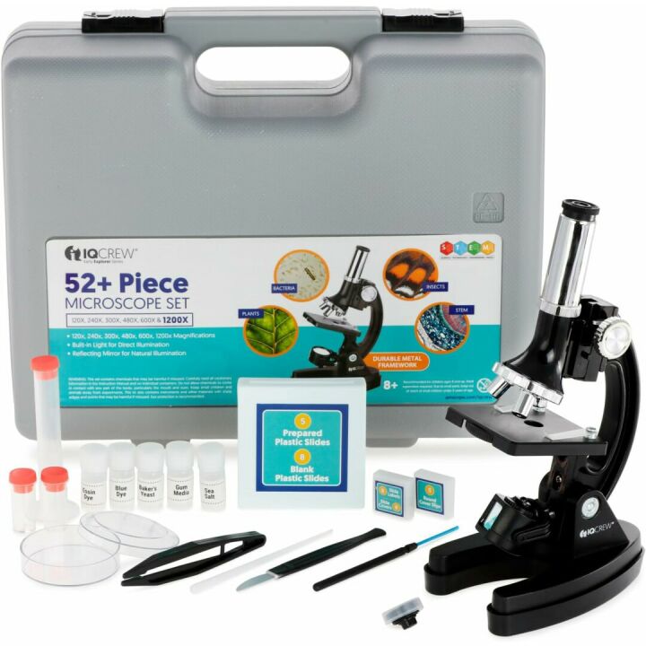 Beginner Kids Microscope STEM Kit with LED Light