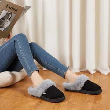 NineCiFun Suede House Slippers for Men & Women