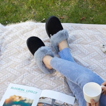 NineCiFun Suede House Slippers for Men & Women