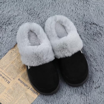 NineCiFun Suede House Slippers for Men & Women