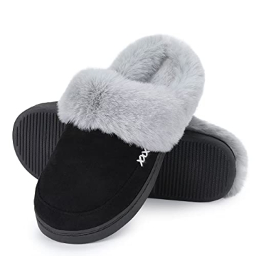 NineCiFun Suede House Slippers for Men & Women