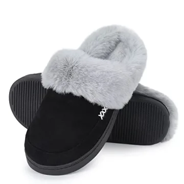 NineCiFun Suede House Slippers for Men & Women