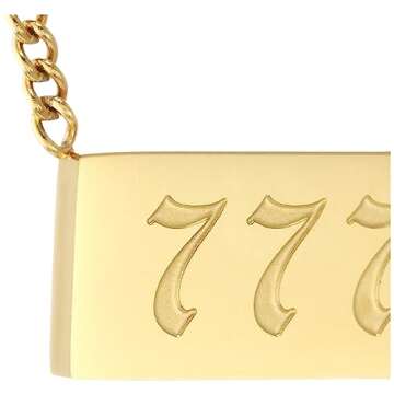 emBOLDen Xpression Angel Number Stainless Steel Pendant Necklace (777)