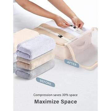 DIMJ Packing Cubes 8 Pcs Lightweight Luggage Organizer