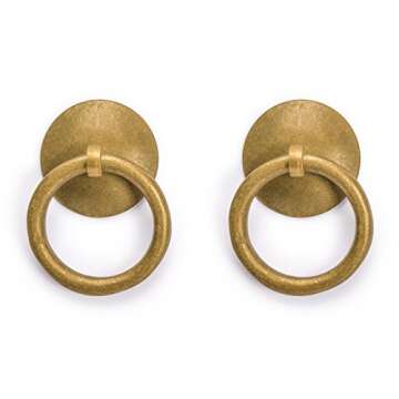 Elegant Brass Cabinet Pulls for Stylish Interiors - Set of 2