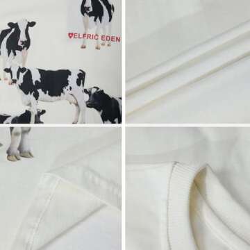 Aelfric Eden Cow Print Tee Unisex Graphic Summer Shirt