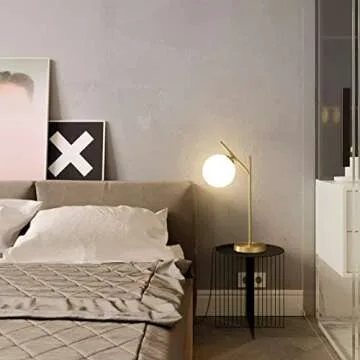 Fulesi Globe Table Lamp - Stylish Brass Metal Bedside Light