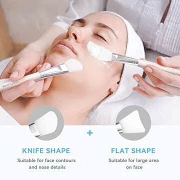 Face Mask Mixing Bowl Set with Silicone Facial Bowls, Brushes, Spatula, Measuring Cup + Scoop, Reusable Makeup Pad, Stylish Makeup Bag, 8 in 1 Esthetician Tool Kit, SPA Quality