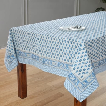 CPC Tablecloth Cotton 70x108 Inch Indian Block Print Cover