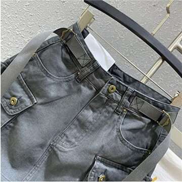 Trendy Women’s Cargo Mini Skirt in Grey - Y2K Style