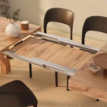 Stylish Rustic Oak Extendable Table for 6-8 People