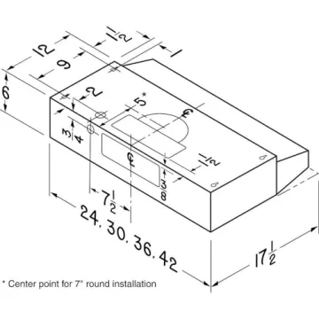 Broan-NuTone F402401 Exhaust Fan for Under Cabinet Two-Speed Four-Way Range Hood, 24-Inch, White