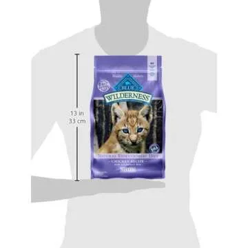 Blue Buffalo Wilderness Natural Kitten Dry Cat Food, with DHA and ARA to Support Brain and Eye Development, High-Protein and Grain-Free Diet, Chicken, 5-lb. Bag