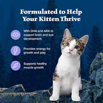 Blue Buffalo Wilderness Natural Kitten Dry Cat Food, with DHA and ARA to Support Brain and Eye Development, High-Protein and Grain-Free Diet, Chicken, 5-lb. Bag