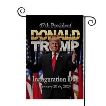WENWELL Donald Trump 2025 Inauguration Day Garden Flag,47th America President,12 x 18 Inch,Double-Si...
