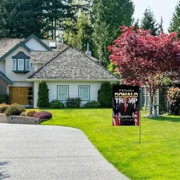 WENWELL Donald Trump 2025 Inauguration Day Garden Flag,47th America President,12 x 18 Inch,Double-Sided Outdoor House Decor