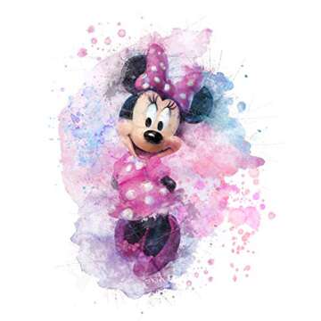 HerZii Mickey Mouse Watercolor Prints - Unframed Set Of 8 (8 Inches X 10 Inches) Mickey Mouse Wall Art Decor - Minnie Mouse Room Decor - Donald Ducks Daisy Duck Goofy Pluto Decor Poster