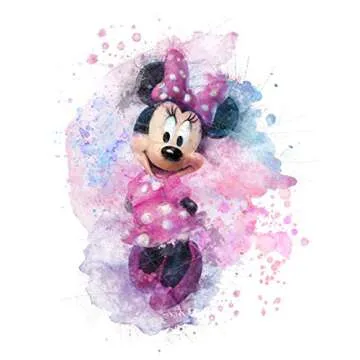 HerZii Mickey Mouse Watercolor Prints - Unframed Set Of 8 (8 Inches X 10 Inches) Mickey Mouse Wall Art Decor - Minnie Mouse Room Decor - Donald Ducks Daisy Duck Goofy Pluto Decor Poster