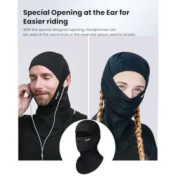 ILM Motorcycle Balaclava Cold Weather Face Mask for Outdoor Sports