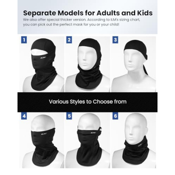 ILM Motorcycle Balaclava Cold Weather Face Mask for Outdoor Sports