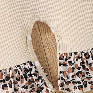 Fernvia Newborn Baby Girl Christmas Outfits Infant Christmas Romper Cute Ruffle Jumpsuit Bodysuit Kids One-Piece Clothes Fall