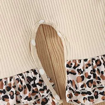 Fernvia Newborn Baby Girl Christmas Outfits Infant Christmas Romper Cute Ruffle Jumpsuit Bodysuit Kids One-Piece Clothes Fall