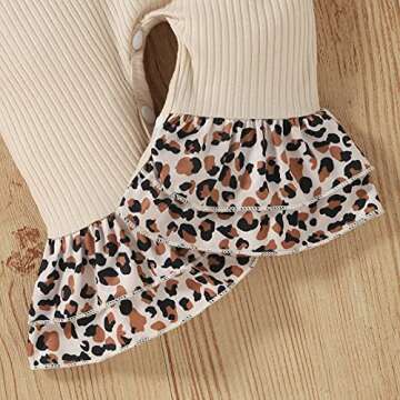 Fernvia Newborn Baby Girl Christmas Outfits Infant Christmas Romper Cute Ruffle Jumpsuit Bodysuit Kids One-Piece Clothes Fall