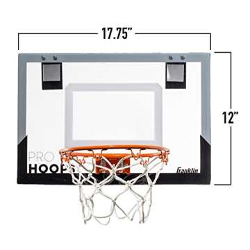Franklin Sports 54132X Over The Door Mini Basketball Hoop - Slam Dunk Approved - Shatter Resistant -...