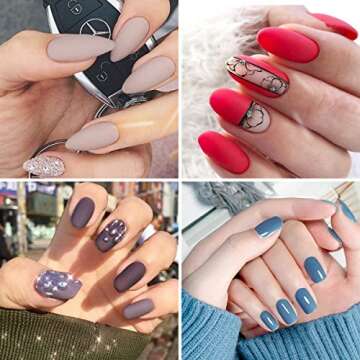 Gershion Dip Powder Nail Starter Kit 1.06 oz 4 Colors Nail Dipping Powder System Kit Acrylic Dipping System for French Nail Manicure Nail Art Set Essential Kit (P-03)