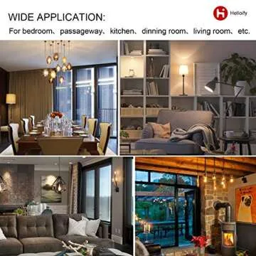 Helloify 60W Equivalent Dimmable 5.5W BA11(CF35) Vintage LED Edison Filament Candles Light Bulbs, 500lm Clear Glass Candelabra/Chandelier Bulbs, 2700K Soft White Light, E12 Base, 6PCS