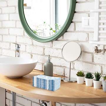 100 Pack Blue Floral Guest Hand Towels Disposable for Bathroom, Blue Floral Paper Napkins Decorative Spring Flowers Napkins for Bathroom Toilet Powder Room Holiday Wedding Bridal Shower