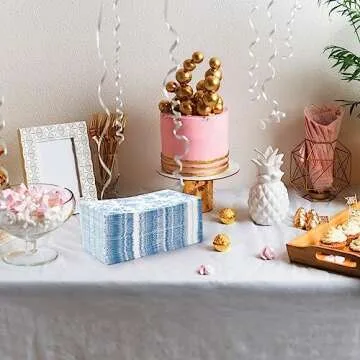 100 Pack Blue Floral Guest Hand Towels Disposable for Bathroom, Blue Floral Paper Napkins Decorative Spring Flowers Napkins for Bathroom Toilet Powder Room Holiday Wedding Bridal Shower