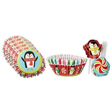 Christmas Holiday Cupcake Kits - 192 pcs of Baking Cups & Picks